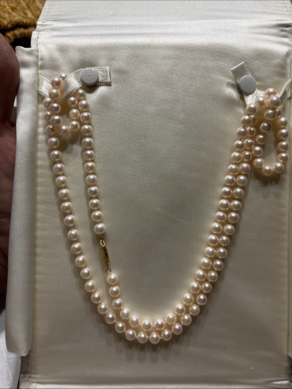 30” Strand Culture Pearls Necklace - beautiful Lustre Pearls with 14k Gold Clasp